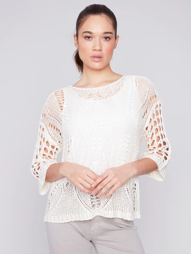 CROCHET SWEATER Anti-Pilling Anti-Shrink Durable